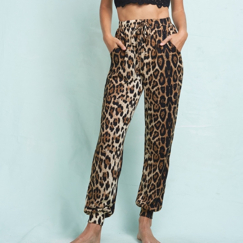 Cheetah Print Joggers